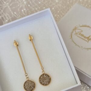 Viseće zlatne – Bronze Stardust – elegantna minđuša iz kolekcije Serendipity