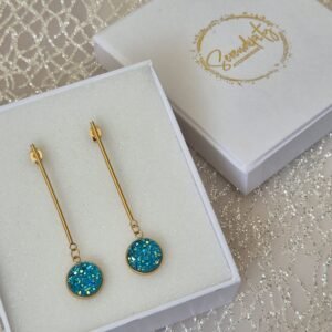 Viseće zlatne – Sea Crystal – elegantna minđuša iz kolekcije Serendipity