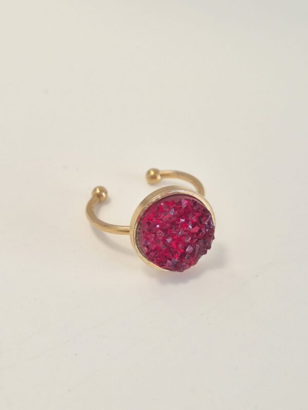 Prsten zlatni manji – Ruby Flame – elegantan prsten iz kolekcije Serendipity