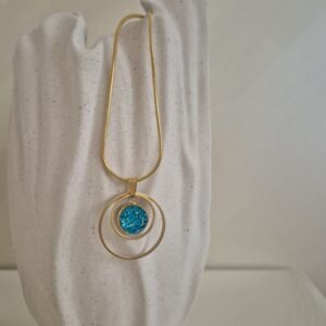 Ogrlica zlatna karika – Sea Crystal – elegantna ogrlica iz kolekcije Serendipity