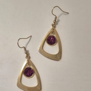 Trouglići zlatni – Crimson Stardust – elegantna minđuša iz kolekcije Serendipity