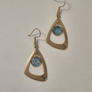 Trouglići zlatni – Sea Crystal – elegantna minđuša iz kolekcije Serendipity