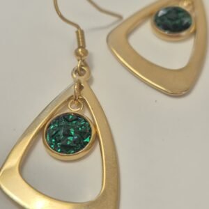 Trouglići zlatni – Forest Crystal – elegantna minđuša iz kolekcije Serendipity