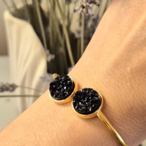 Narukvica zlatna – Onyx Spark – elegantna narukvica iz kolekcije Serendipity