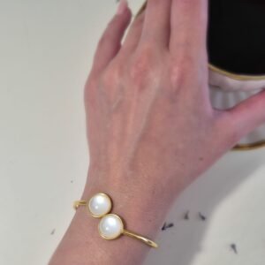 Narukvica zlatna – Pearl White – elegantna narukvica iz kolekcije Serendipity