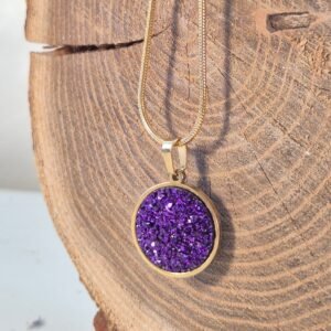 Ogrlica zlatna veća – Lilac Midnight – elegantna ogrlica iz kolekcije Serendipity