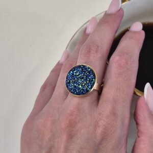 Prsten zlatni veći – Starry Navy – elegantan prsten iz kolekcije Serendipity
