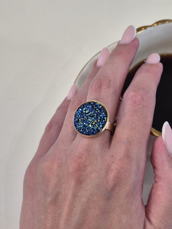 Prsten zlatni veći – Starry Navy – elegantan prsten iz kolekcije Serendipity