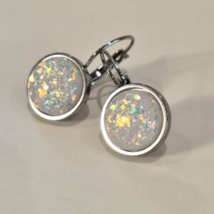 Francuske srebrne kopče – Sparkling Fog – elegantna minđuša iz kolekcije Serendipity
