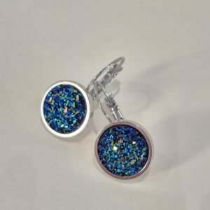 Francuske srebrne kopče – Starry Navy – elegantna minđuša iz kolekcije Serendipity