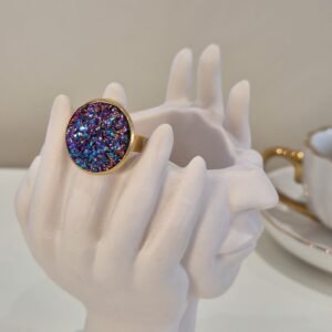 Prsten zlatni veći – Midnight Amethyst – elegantna prsten iz kolekcije Serendipity