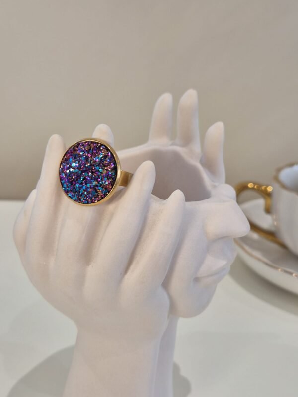 Prsten zlatni veći – Midnight Amethyst – elegantna prsten iz kolekcije Serendipity