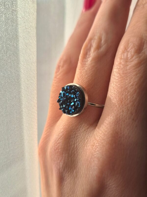 Prsten srebrni manji – Deep Blue Stardust – elegantna prsten iz kolekcije Serendipity