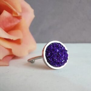 Prsten srebrni manji – Lilac Midnight – elegantna prsten iz kolekcije Serendipity