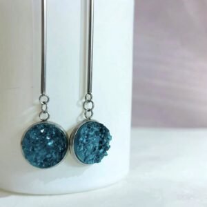 Viseće srebrne – Blue Stardust – elegantna minđuša iz kolekcije Serendipity