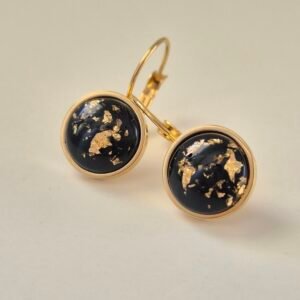 Francuske zlatne kopče – Black Gold – elegantna minđuša iz kolekcije Serendipity
