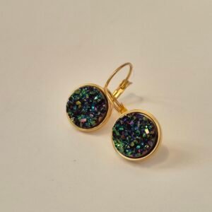 Francuske zlatne kopče – Midnight Enigma – elegantna minđuša iz kolekcije Serendipity