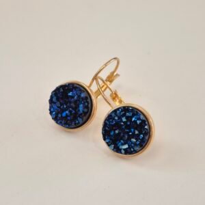 Francuske zlatne kopče – Deep Blue Stardust – elegantna minđuša iz kolekcije Serendipity
