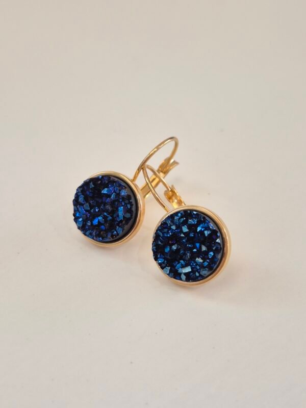 Francuske zlatne kopče – Deep Blue Stardust – elegantna minđuša iz kolekcije Serendipity